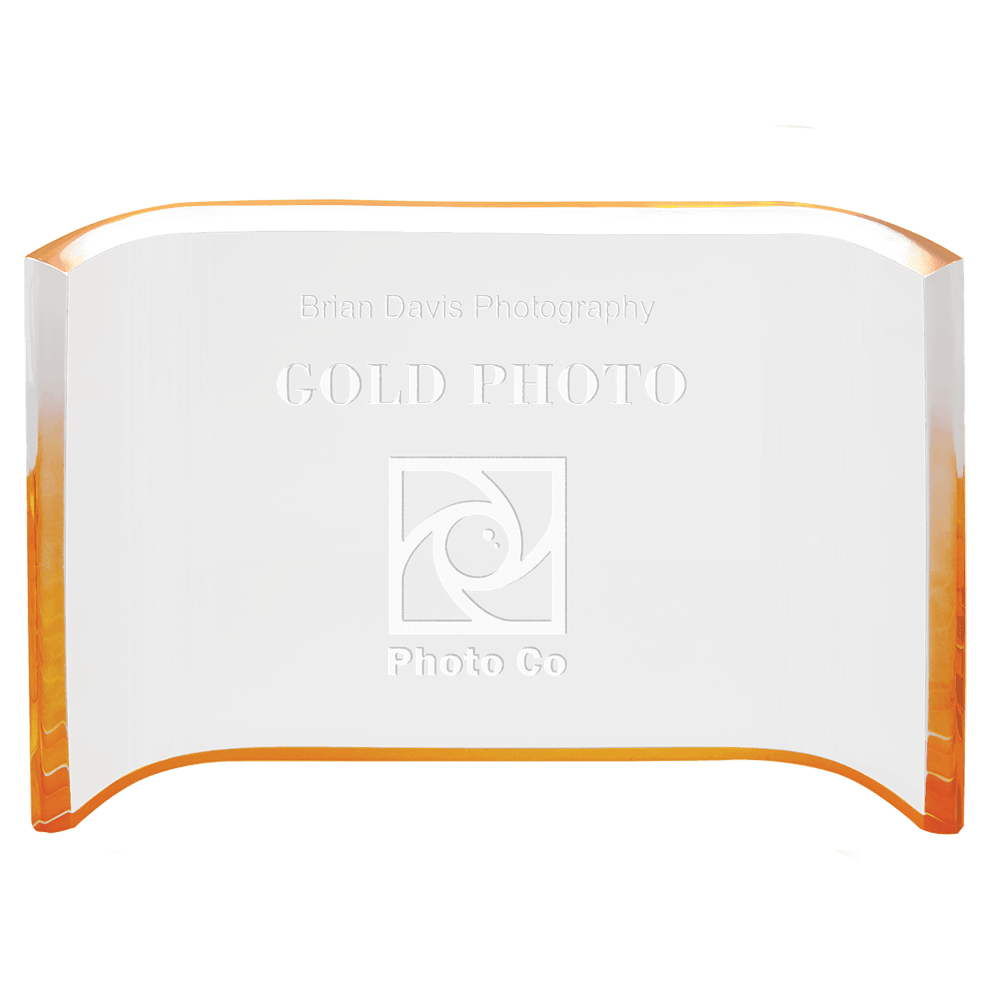 6" x 4" Gold Acrylic Crescent