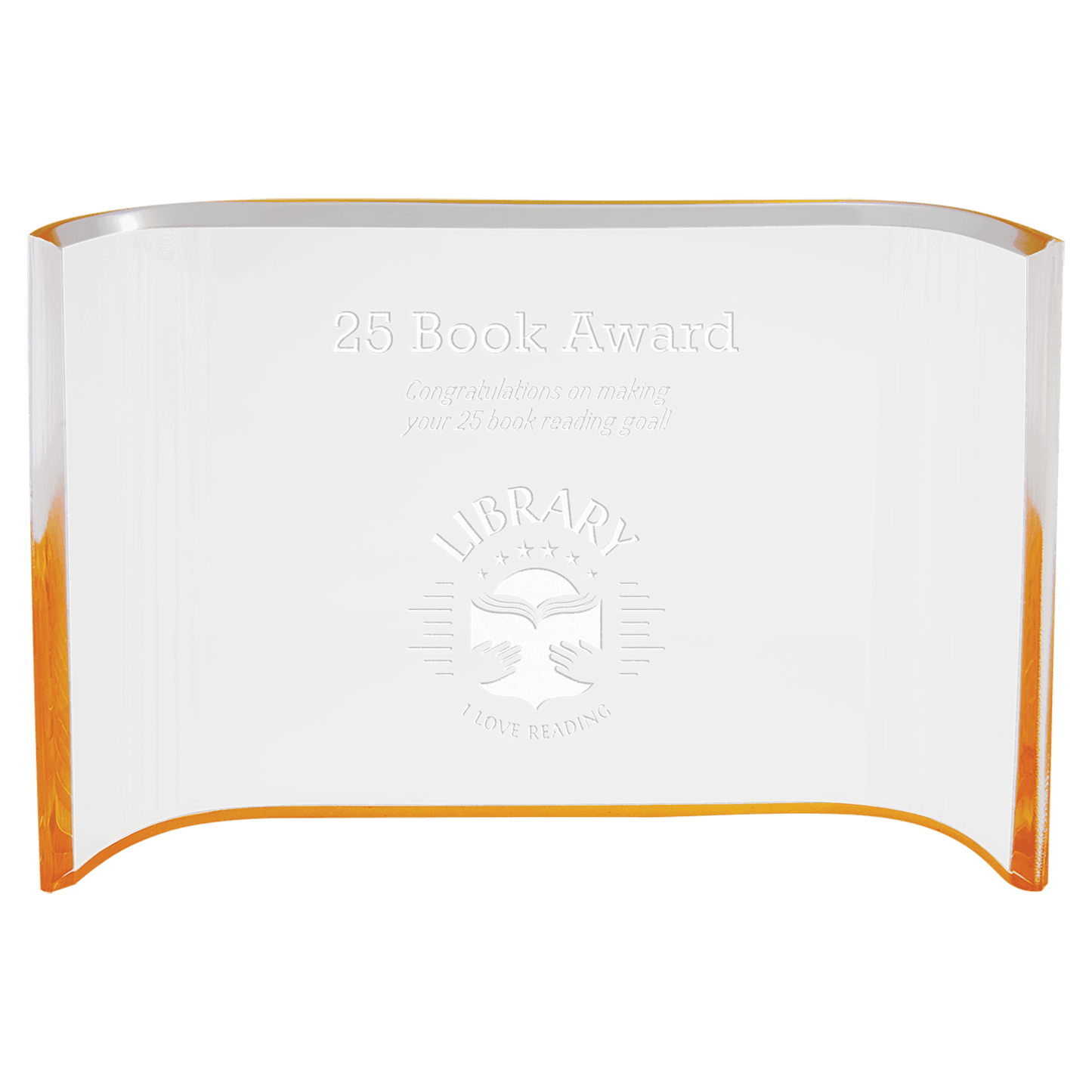 7" x 5" Gold Acrylic Crescent