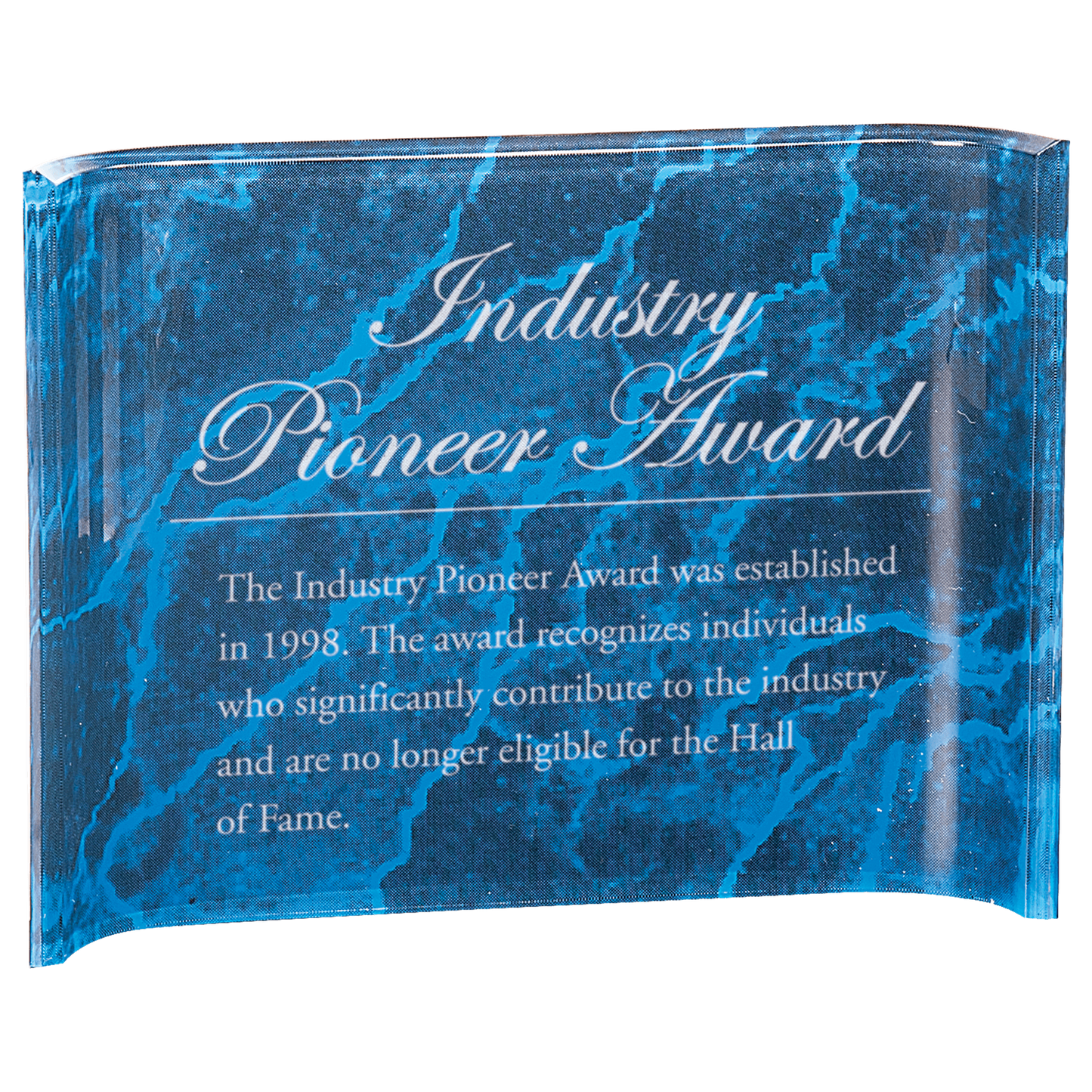 8" x 6" Blue Marble Acrylic Crescent