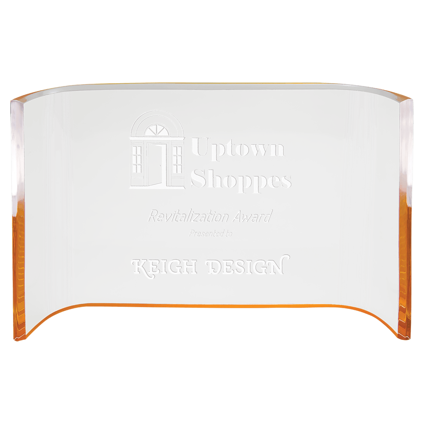 8" x 6" Gold Acrylic Crescent