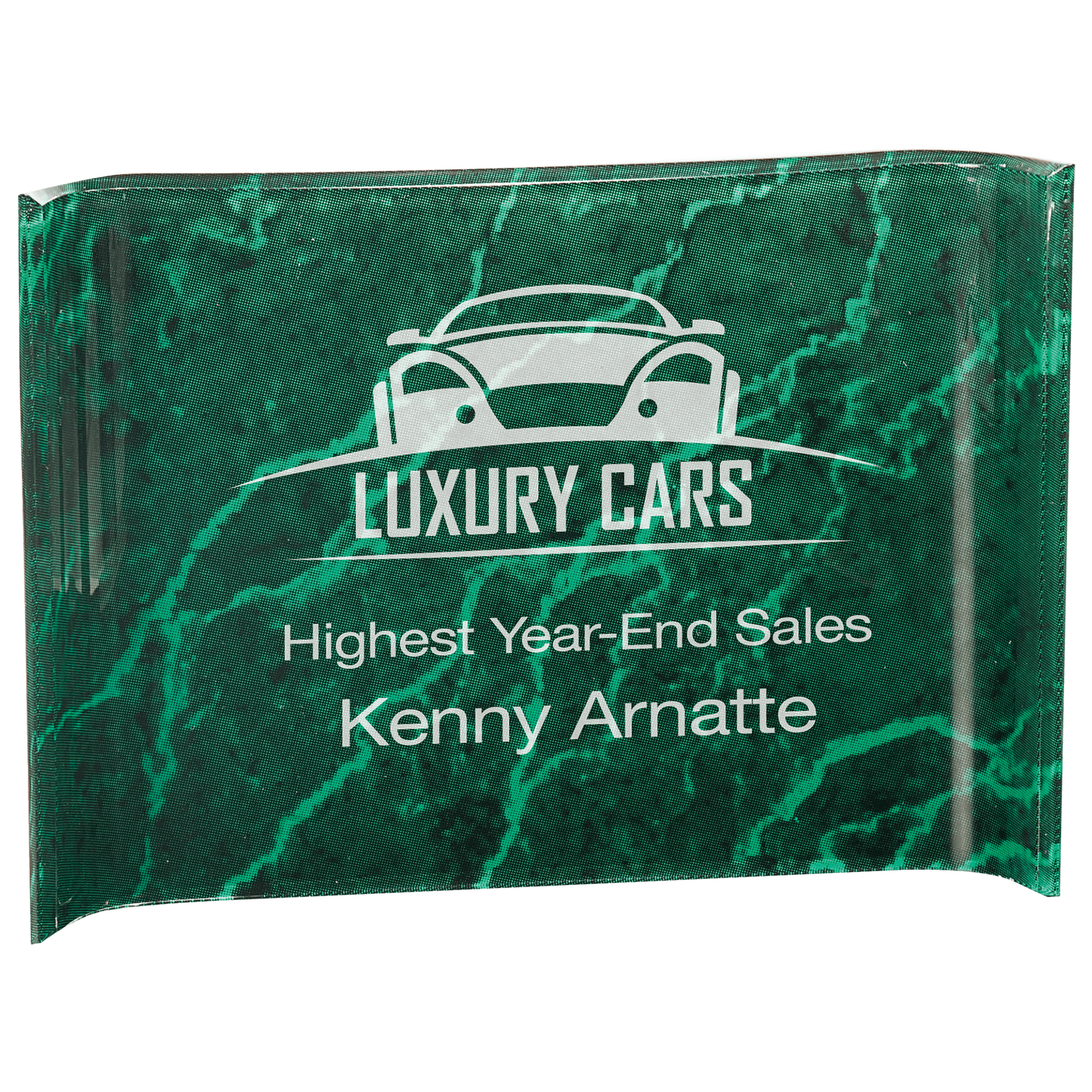 10" x 7" Green Marble Acrylic Crescent