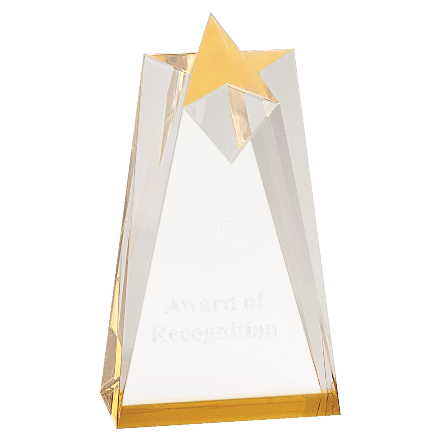 6" Gold Sculpted Star Acrylic