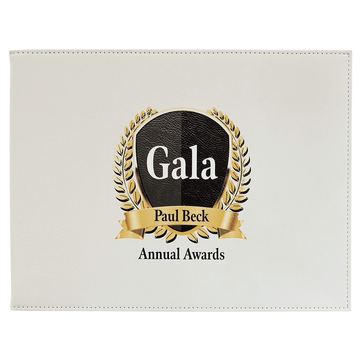 White Leatherette Certificate Holder