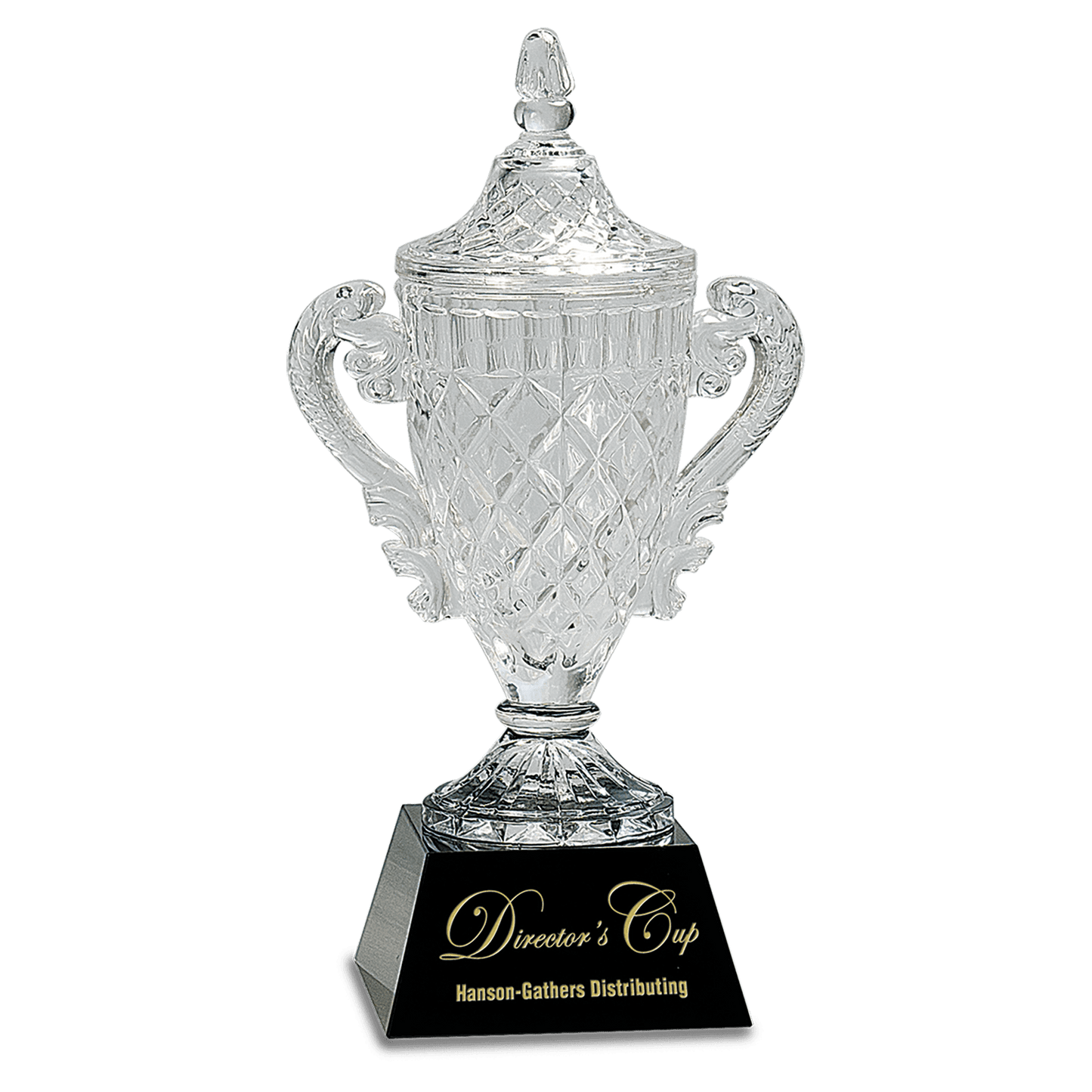 12 3/4" Crystal Cup on a Black Crystal Base