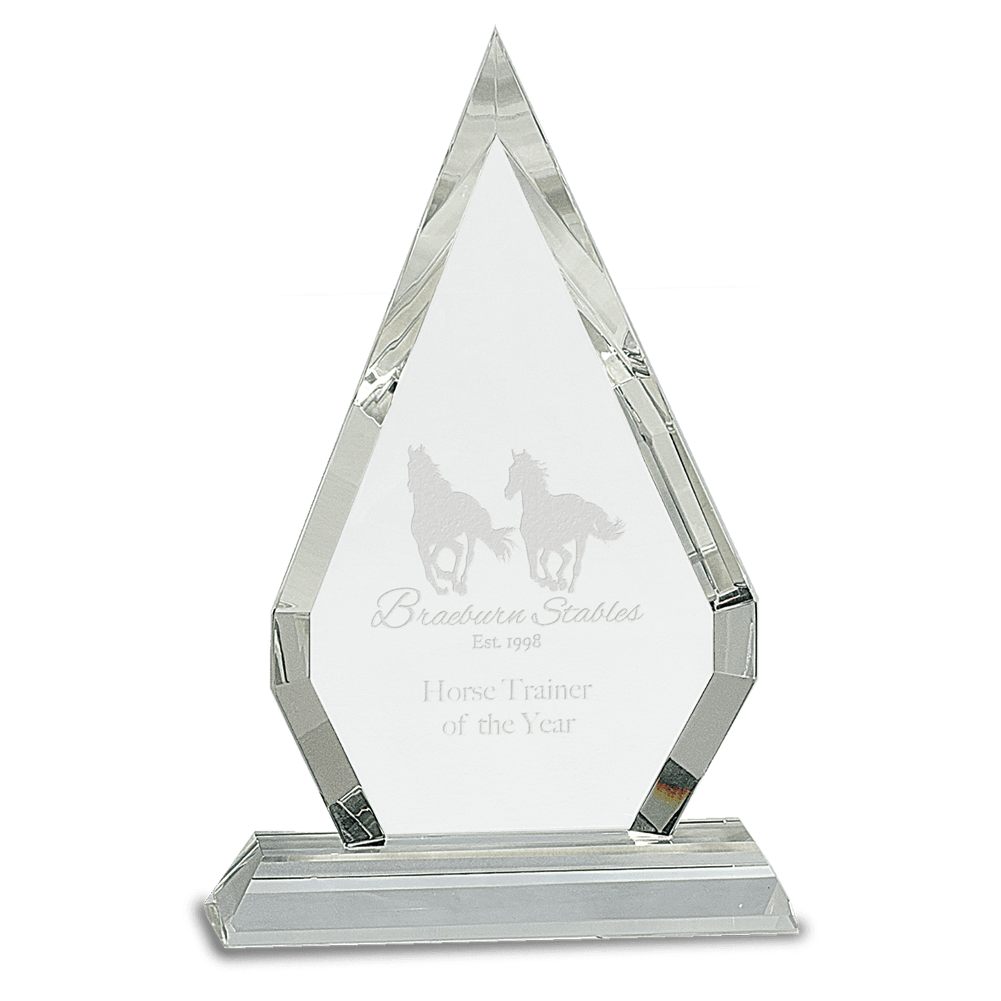 8 1/2" Crystal Diamond on a Clear Crystal Base