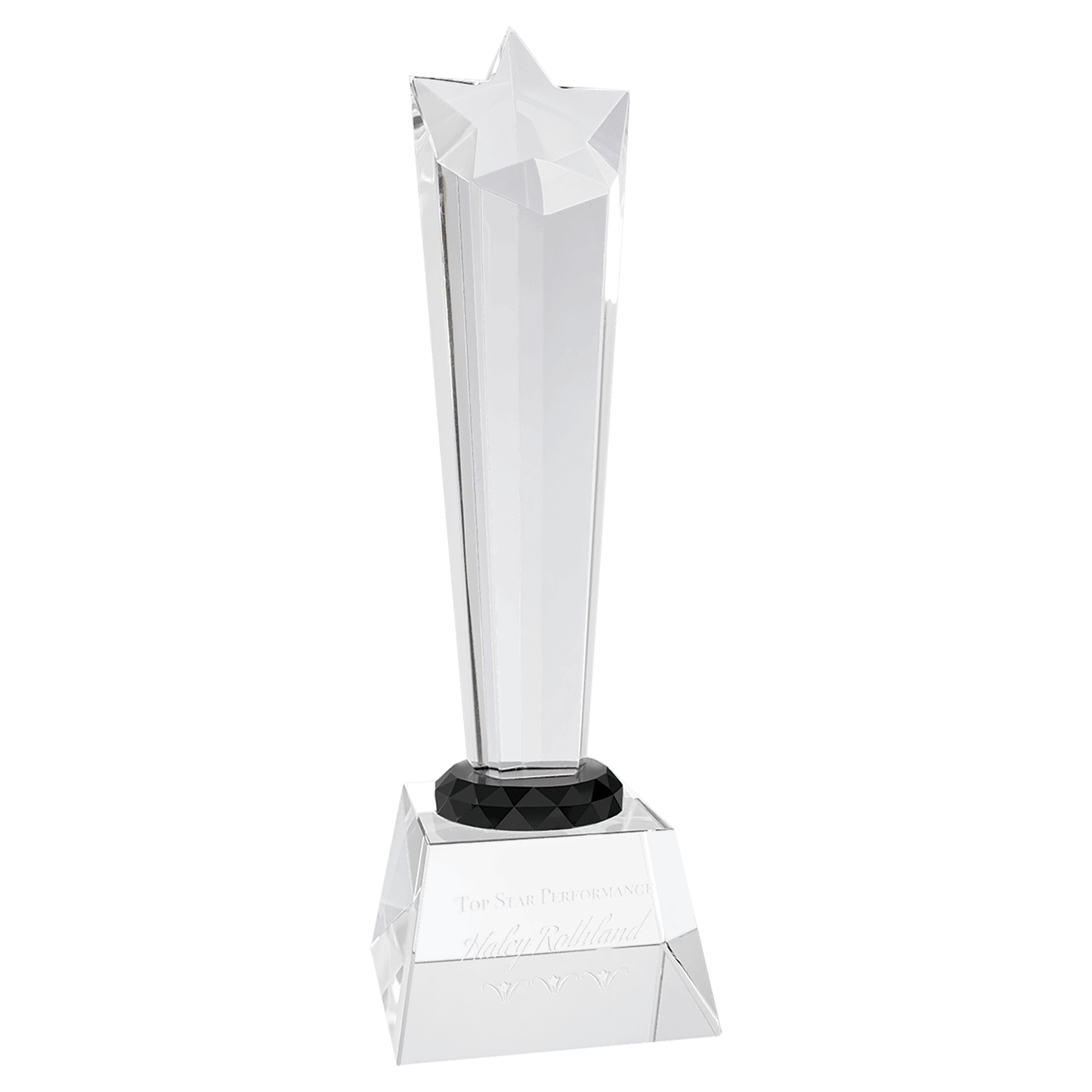 Medium Crystal Rising Star with Clear Base