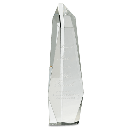 12" Crystal Facet Slant-Top Tower