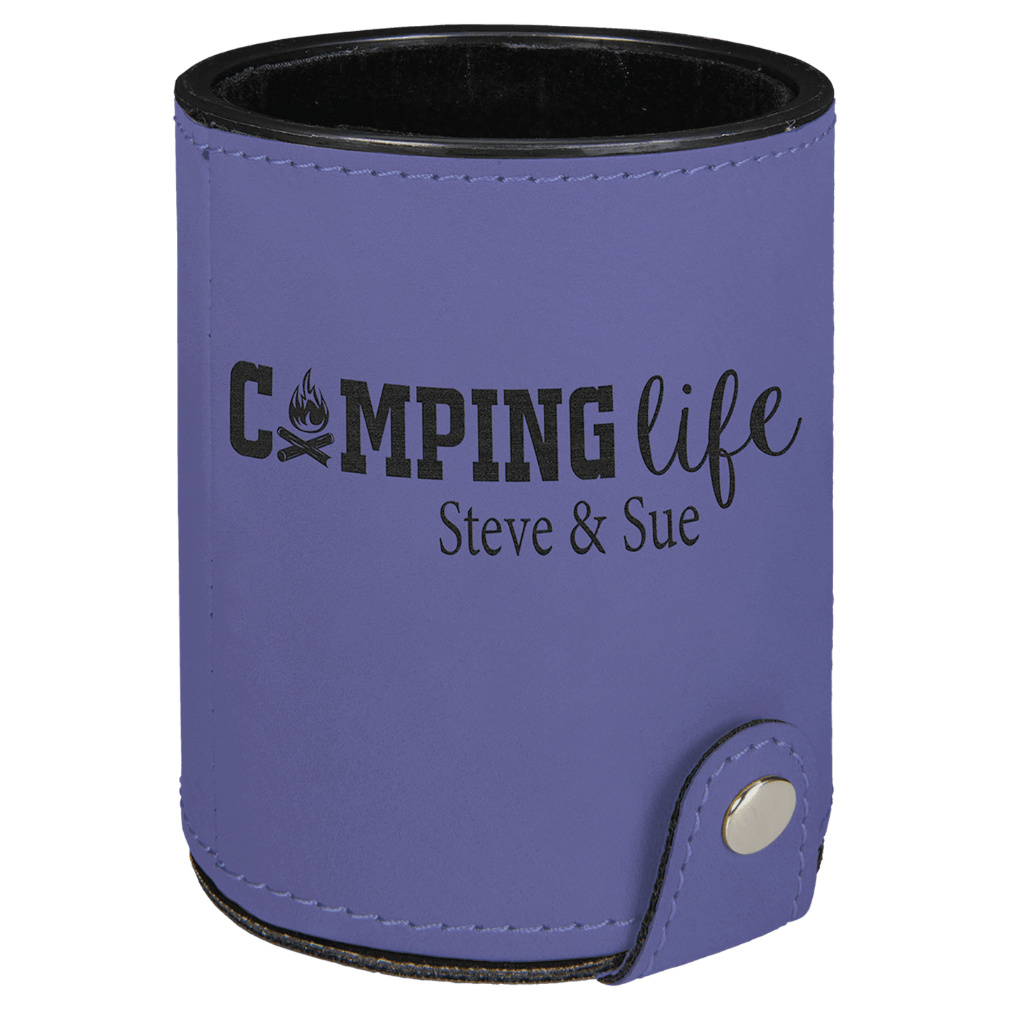 Purple Leatherette Dice Cup Set