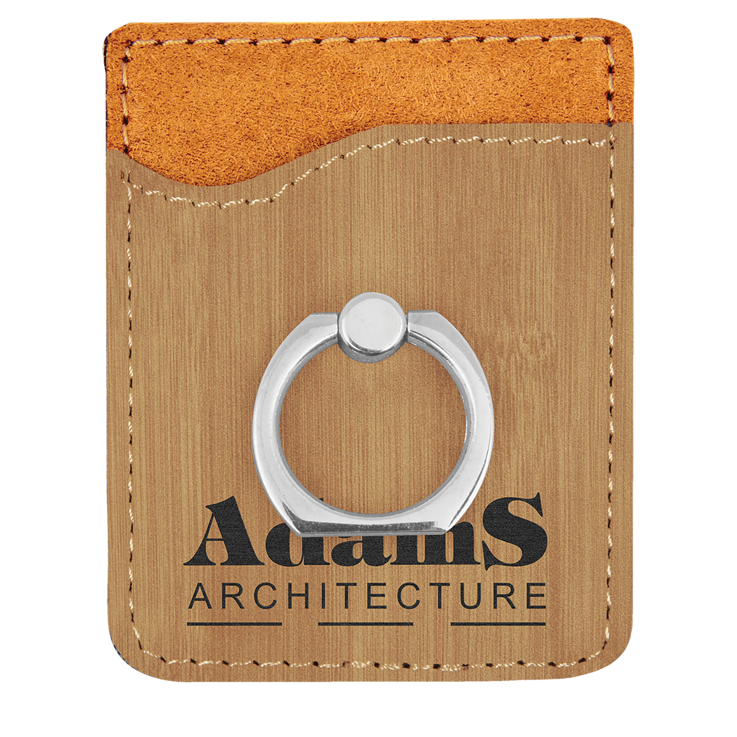 Bamboo Leatherette Phone Wallet with Ring