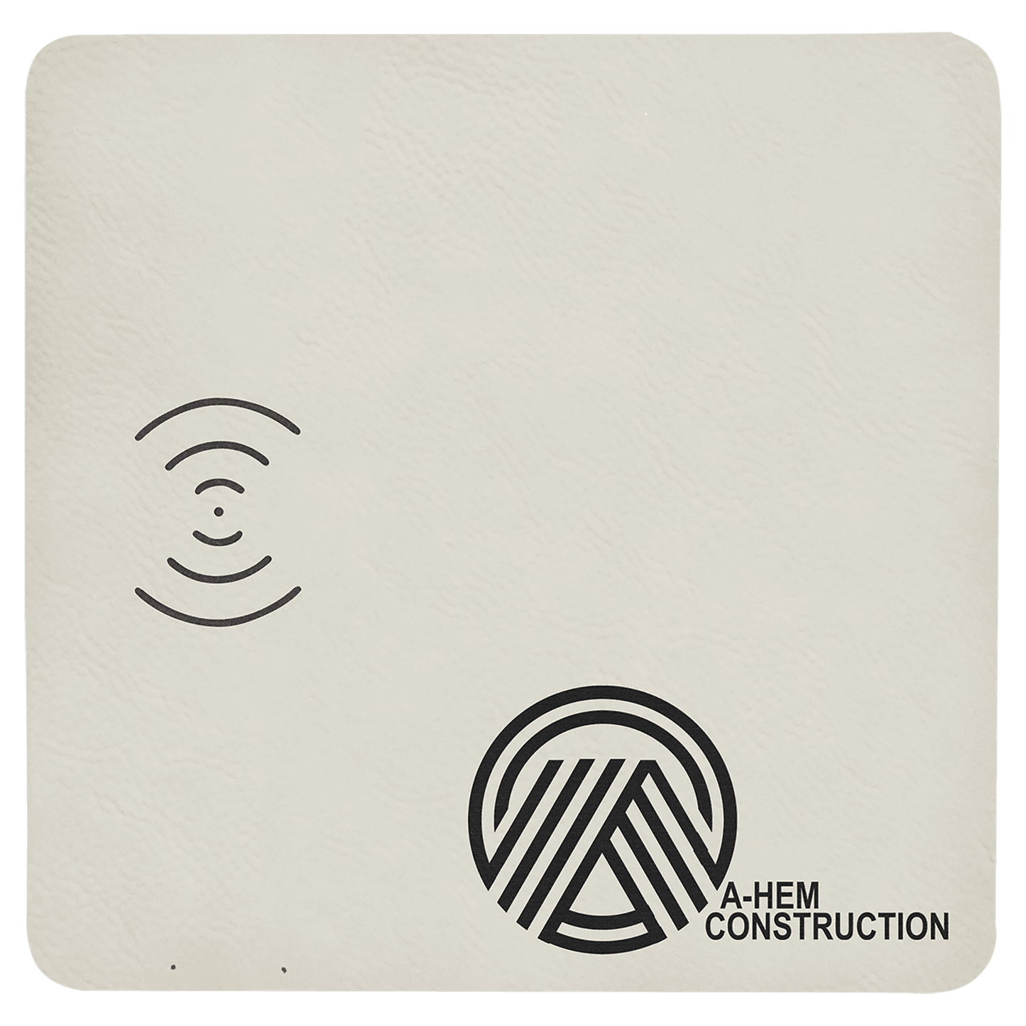 White Leatherette Charging Mat with USB Charging Cord