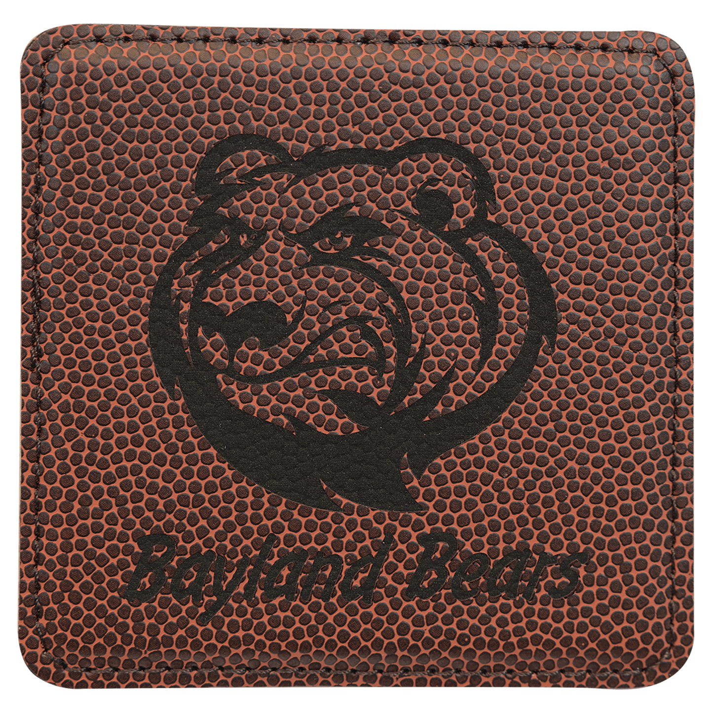Football Leatherette Square Coaster