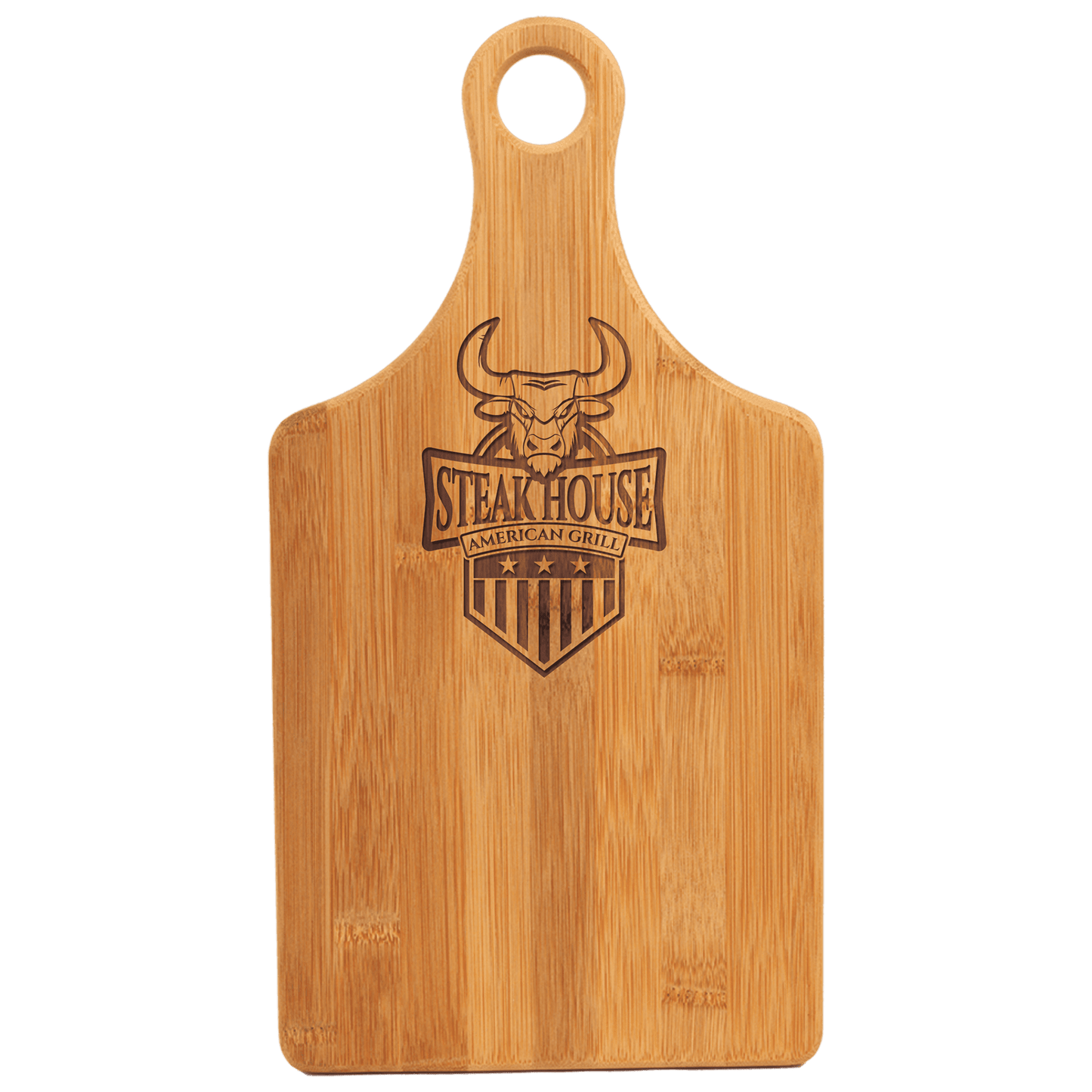 Bamboo Paddle Shaped Cutting Board
