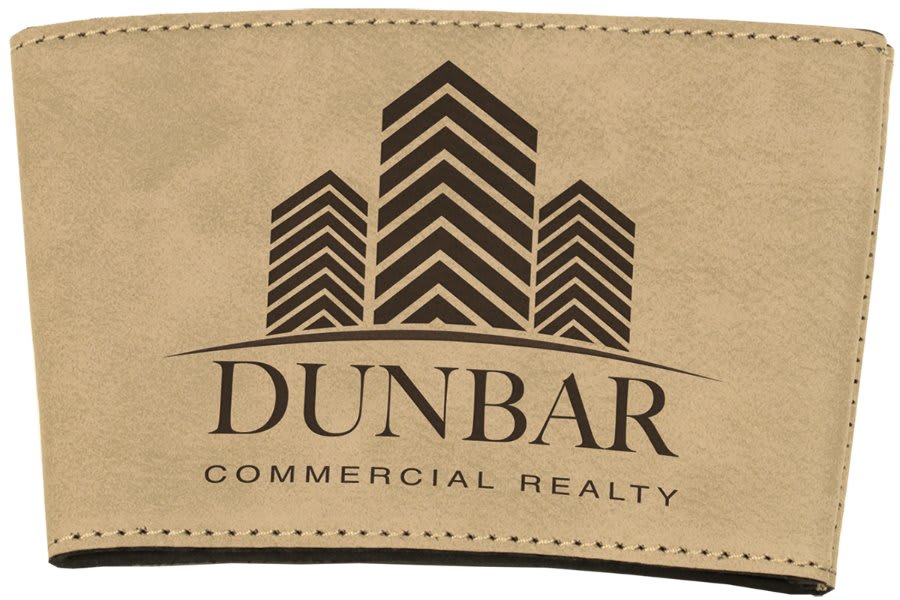 Light Brown Leatherette Mug Sleeve