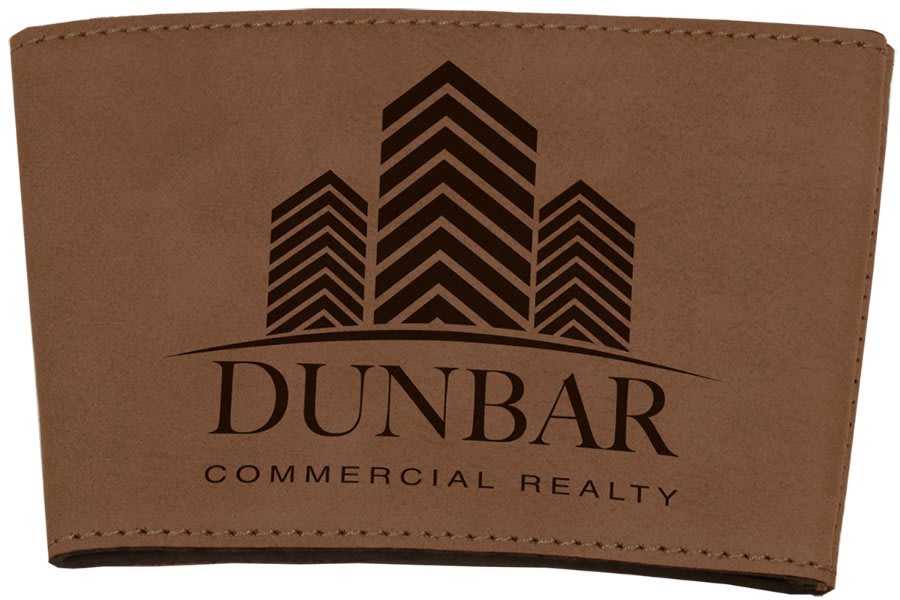 Dark Brown Leatherette Mug Sleeve