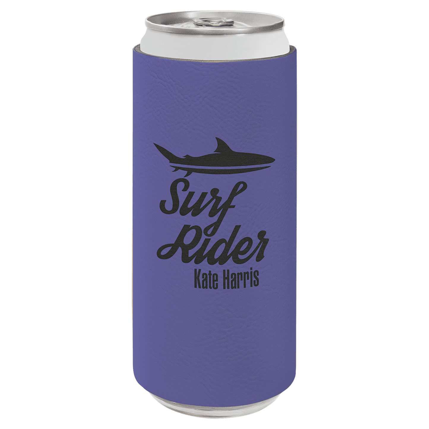Purple Leatherette Slim Beverage Holder