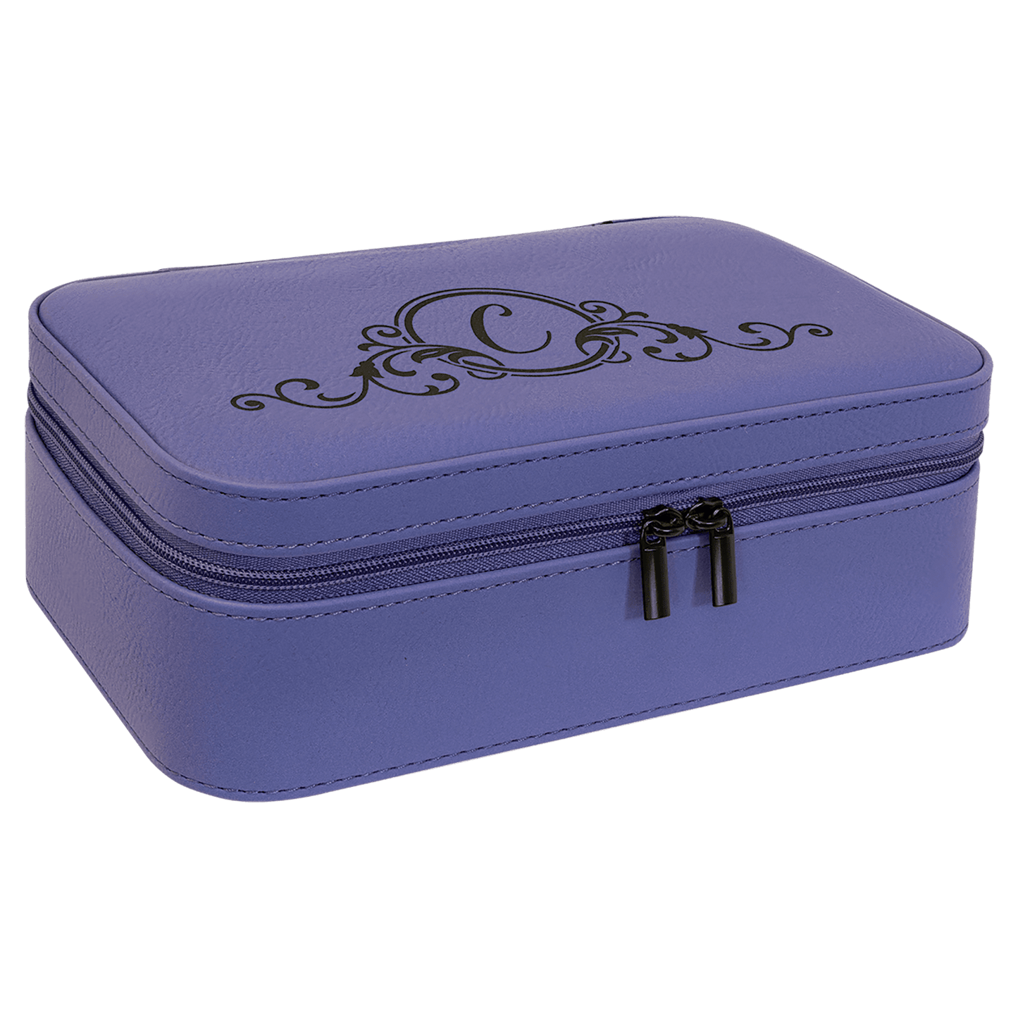 Purple Large Leatherette Jewelry Box