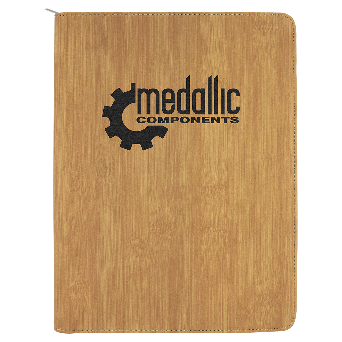 Bamboo Leatherette Portfolio with Zipper