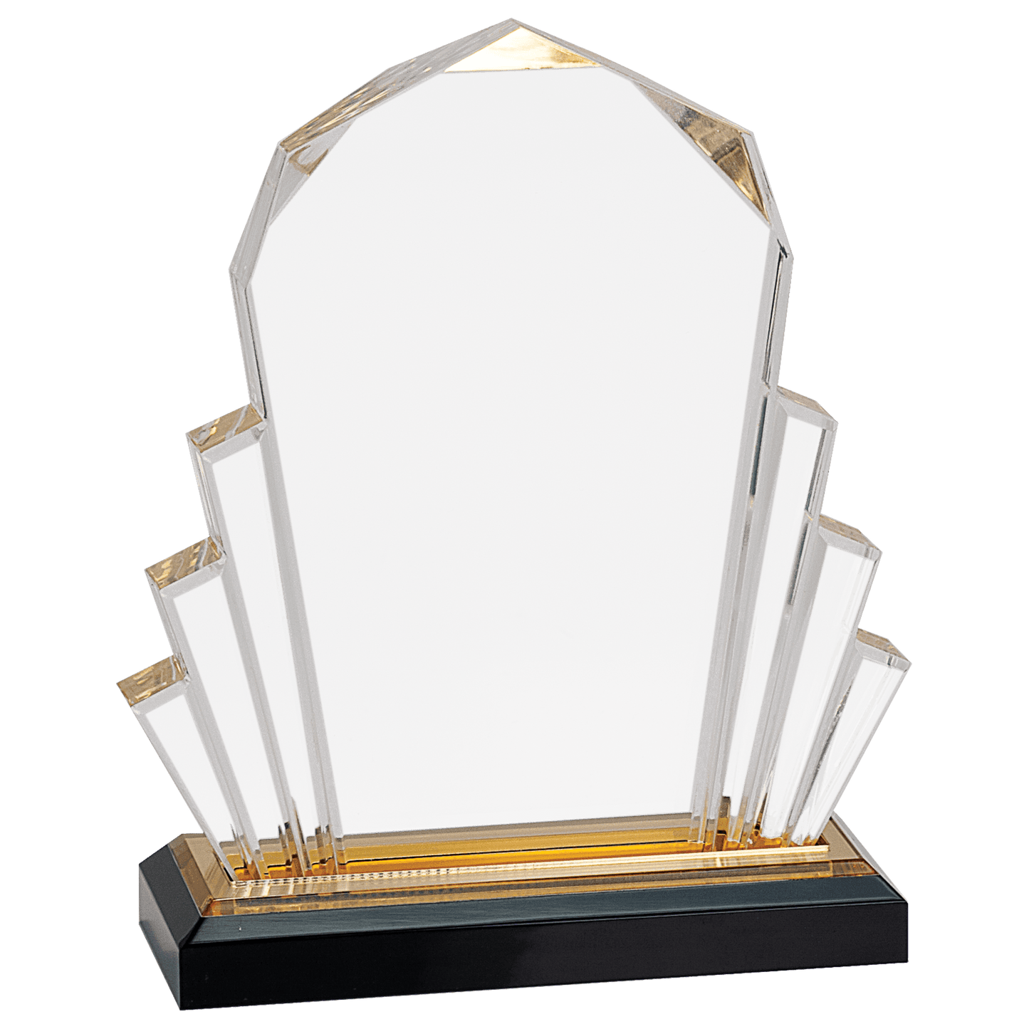 8" Gold Faceted Impress Acrylic with Base