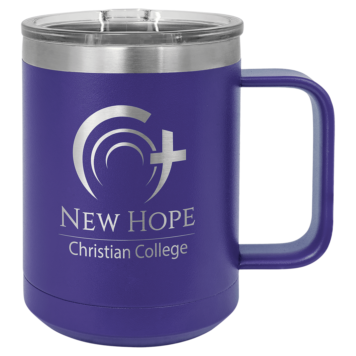Purple Polar Camel 15 oz. Coffee Mug with Clear Slider Lid
