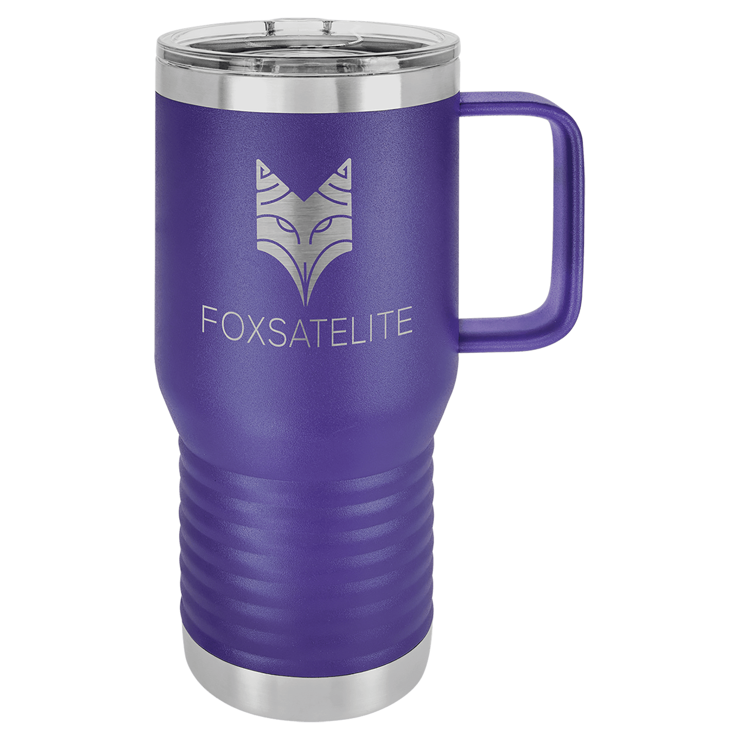20 oz. Travel Mug with Clear Slider Lid, Stainless Steel Design, Vacuum Insulated