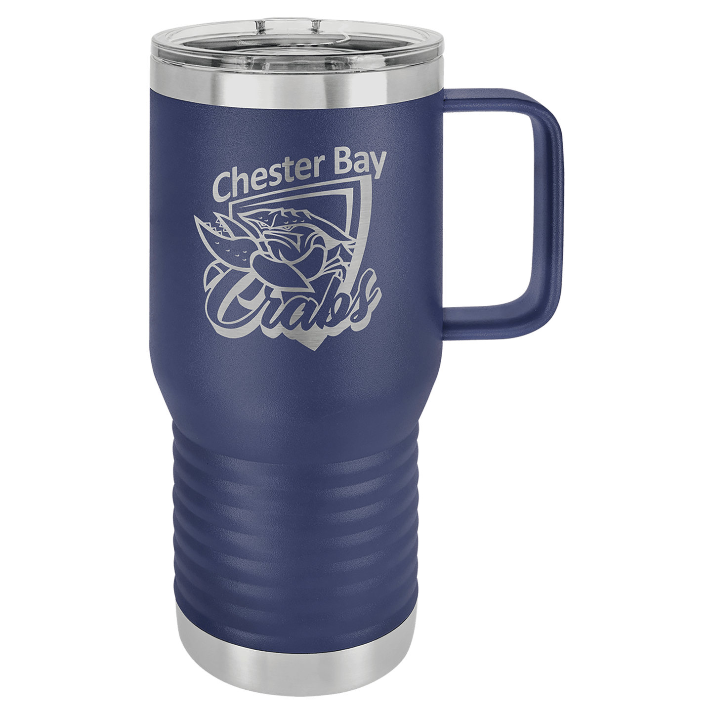20 oz. Travel Mug with Clear Slider Lid, Stainless Steel Design, Vacuum Insulated
