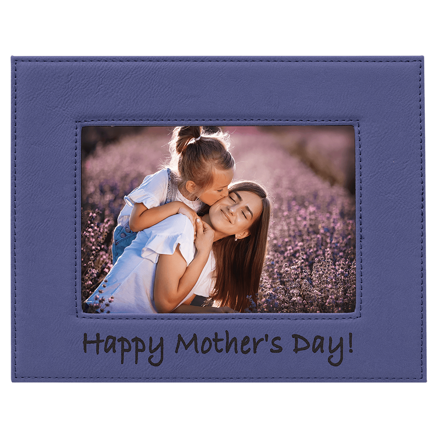 Purple Leatherette Photo Frame