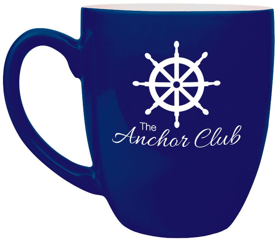 Blue 16 oz. Bistro Ceramic Mug