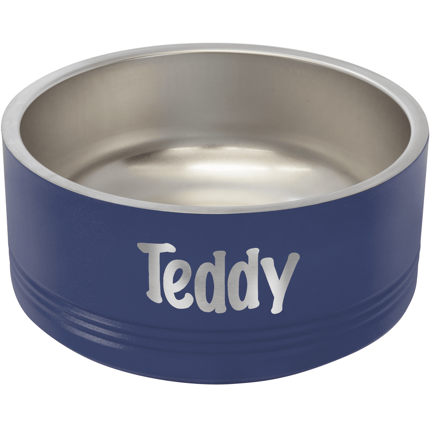 Navy 32 oz. Polar Camel Powder Coated Stainless Steel Dog Bowl