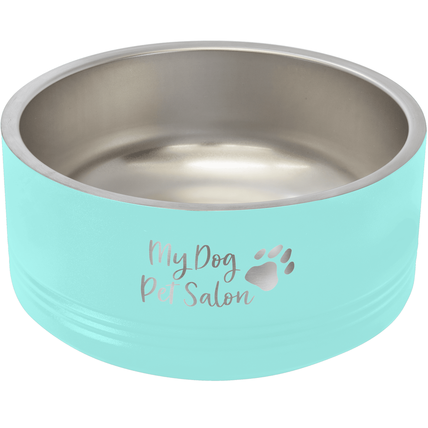 Teal 32 oz. Polar Camel Powder Coated Stainless Steel Dog Bowl