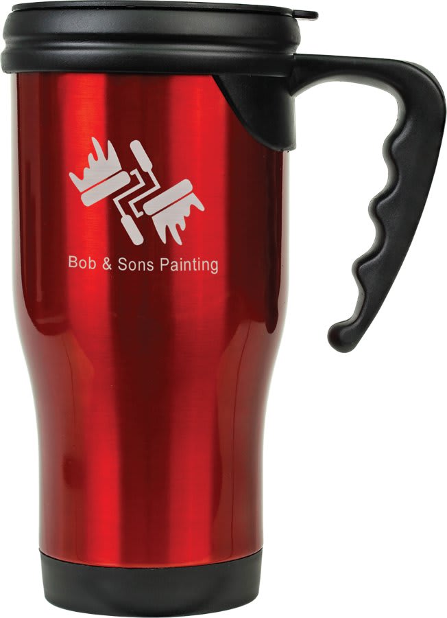 Gloss Red 14 oz. Travel Mug