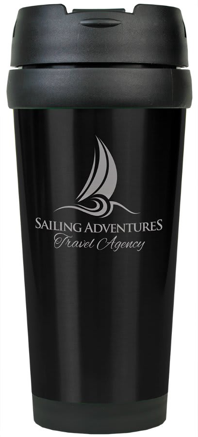 Gloss Black 16 oz. Travel Mug
