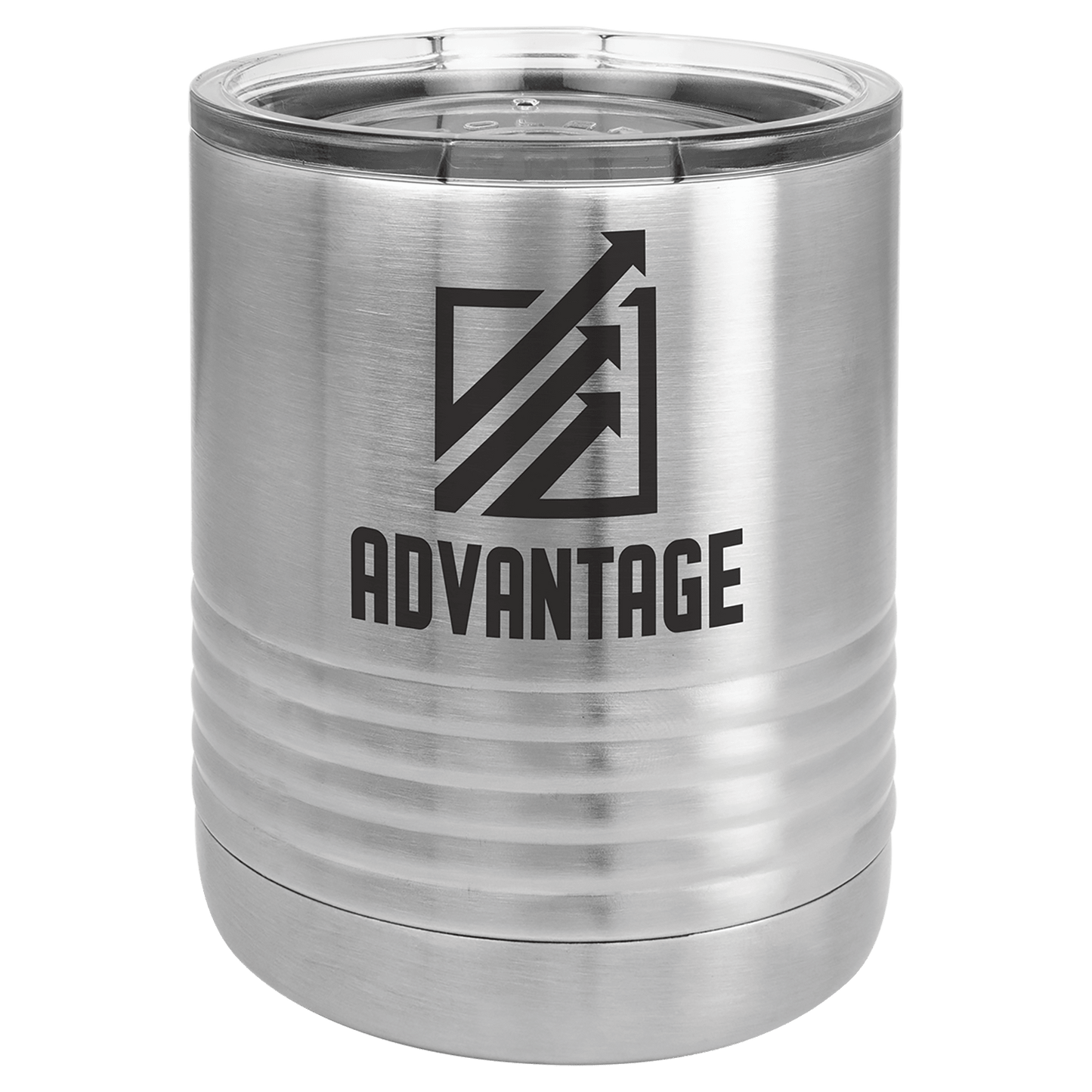 10 oz. Tumbler with Clear Lid, Stainless Steel Insulated Drinkware