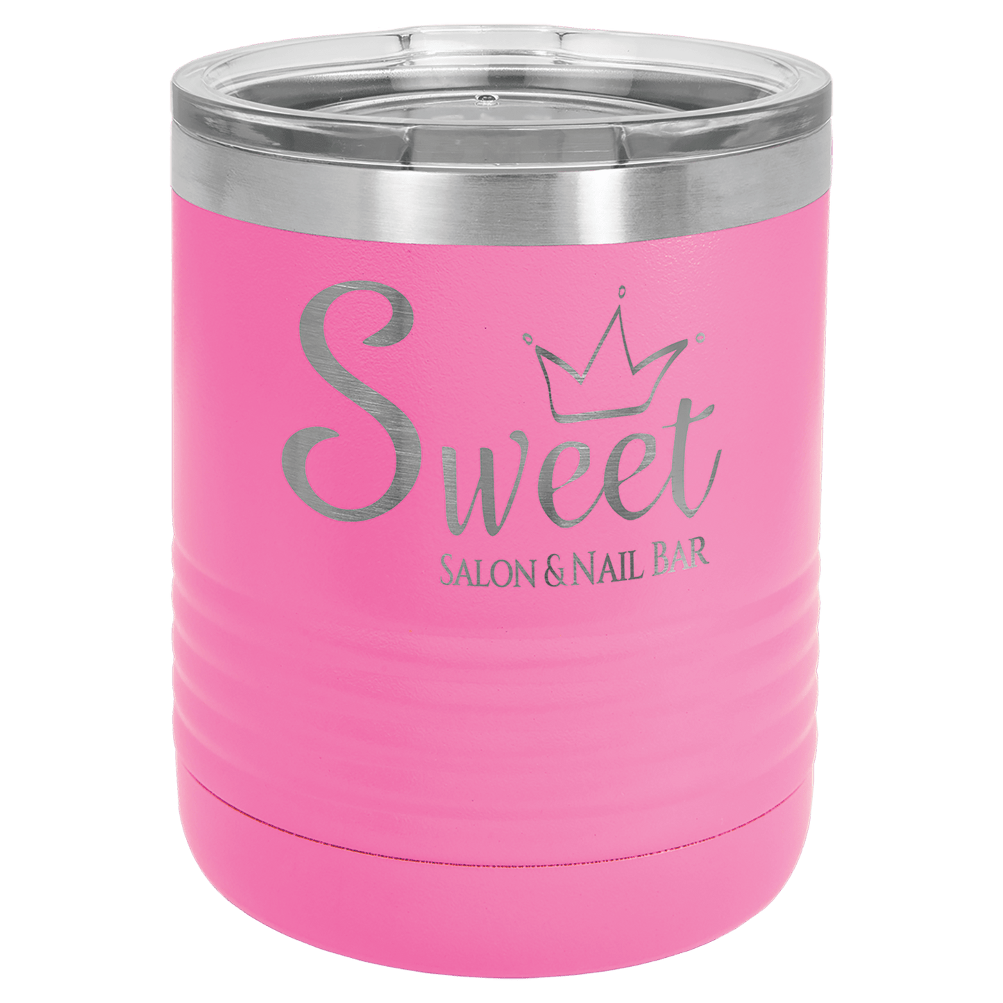 10 oz. Tumbler with Clear Lid, Stainless Steel Insulated Drinkware