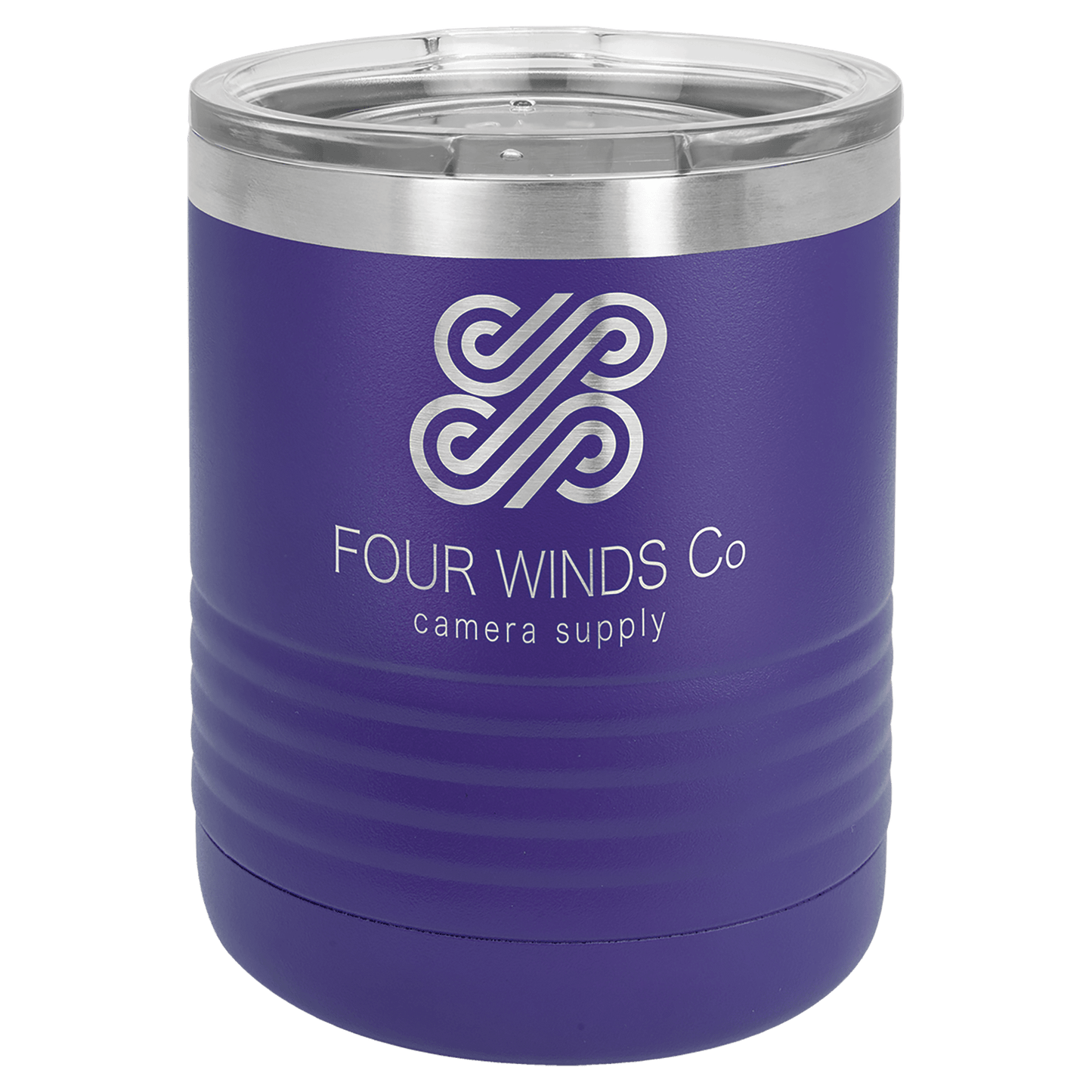 10 oz. Tumbler with Clear Lid, Stainless Steel Insulated Drinkware