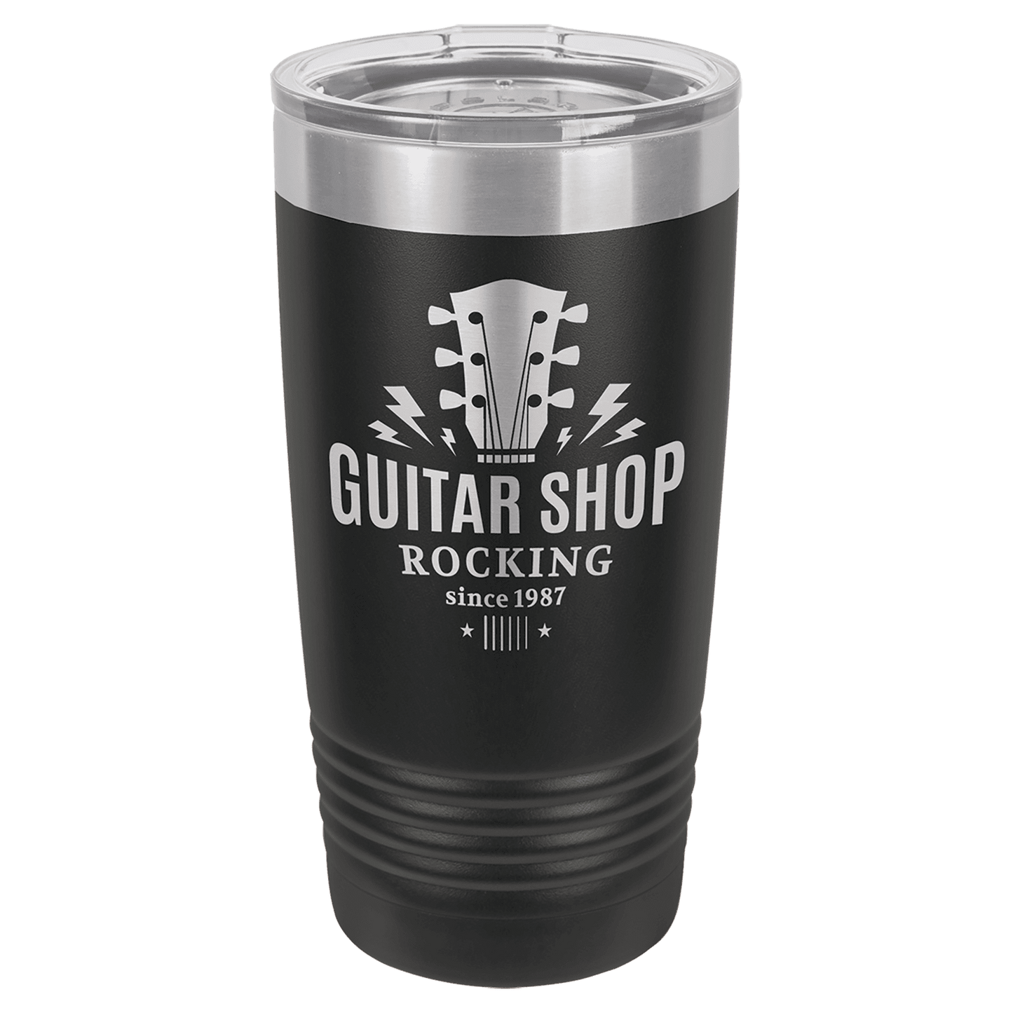 Black 20 oz. Polar Camel Ringneck Tumbler with Clear Lid