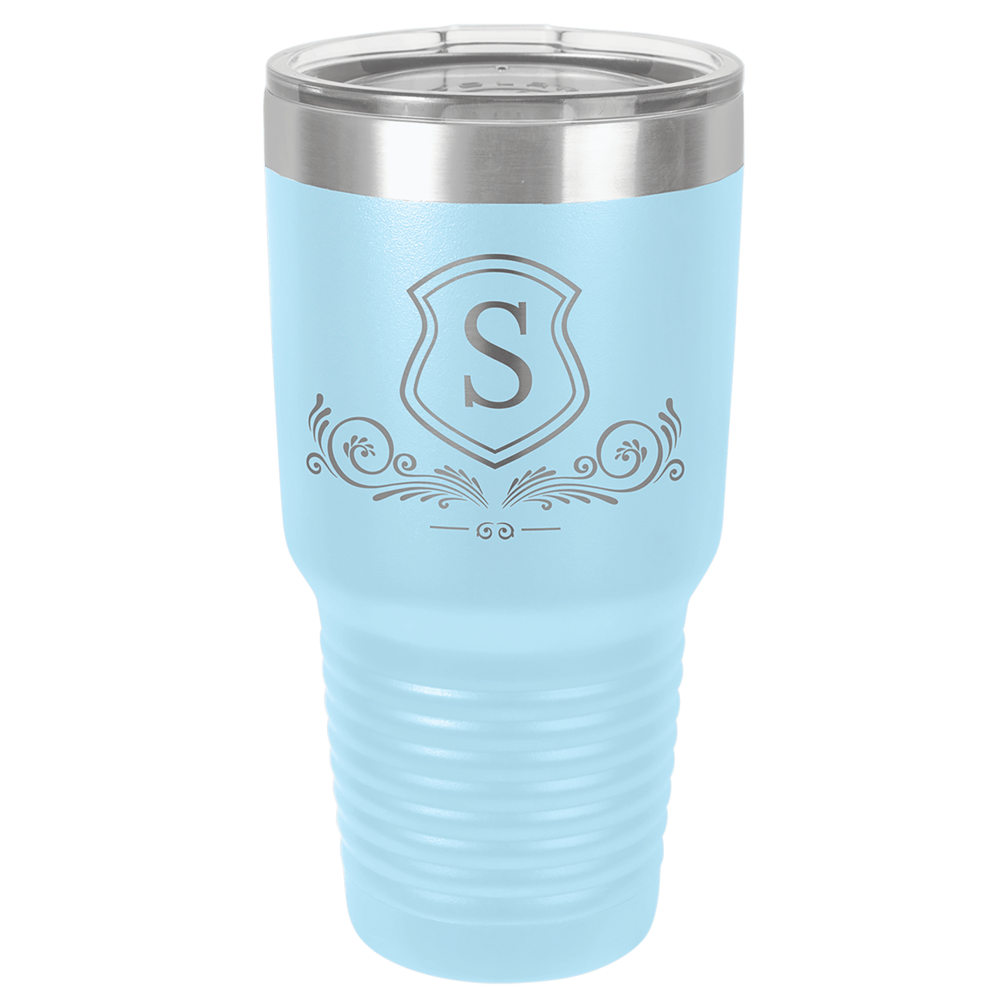 Light Blue 30 oz. Polar Camel Ringneck Tumbler with Clear Lid
