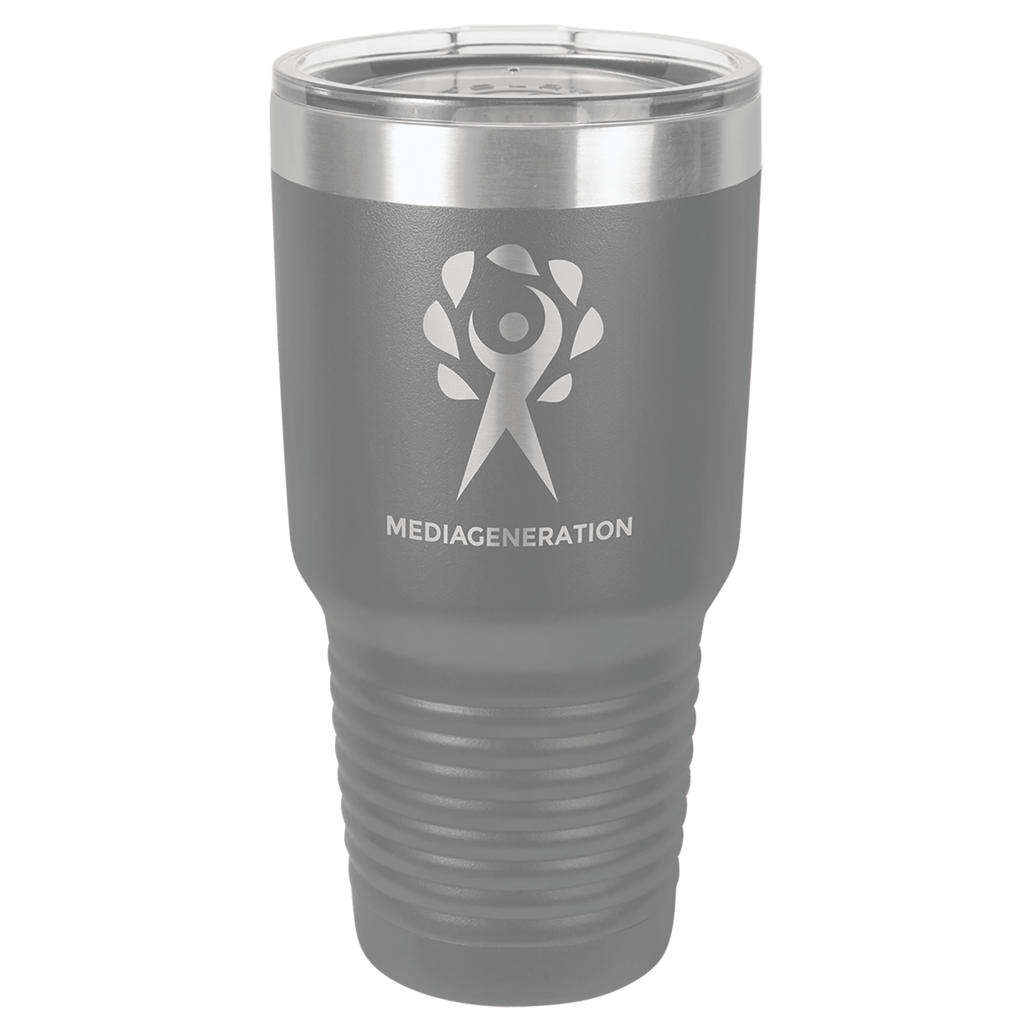 Dark Gray 30 oz. Polar Camel Ringneck Tumbler with Clear Lid