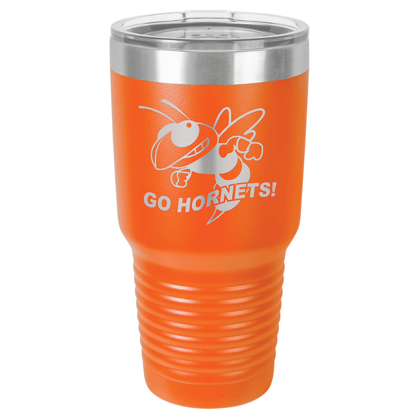 Orange 30 oz. Polar Camel Ringneck Tumbler with Clear Lid