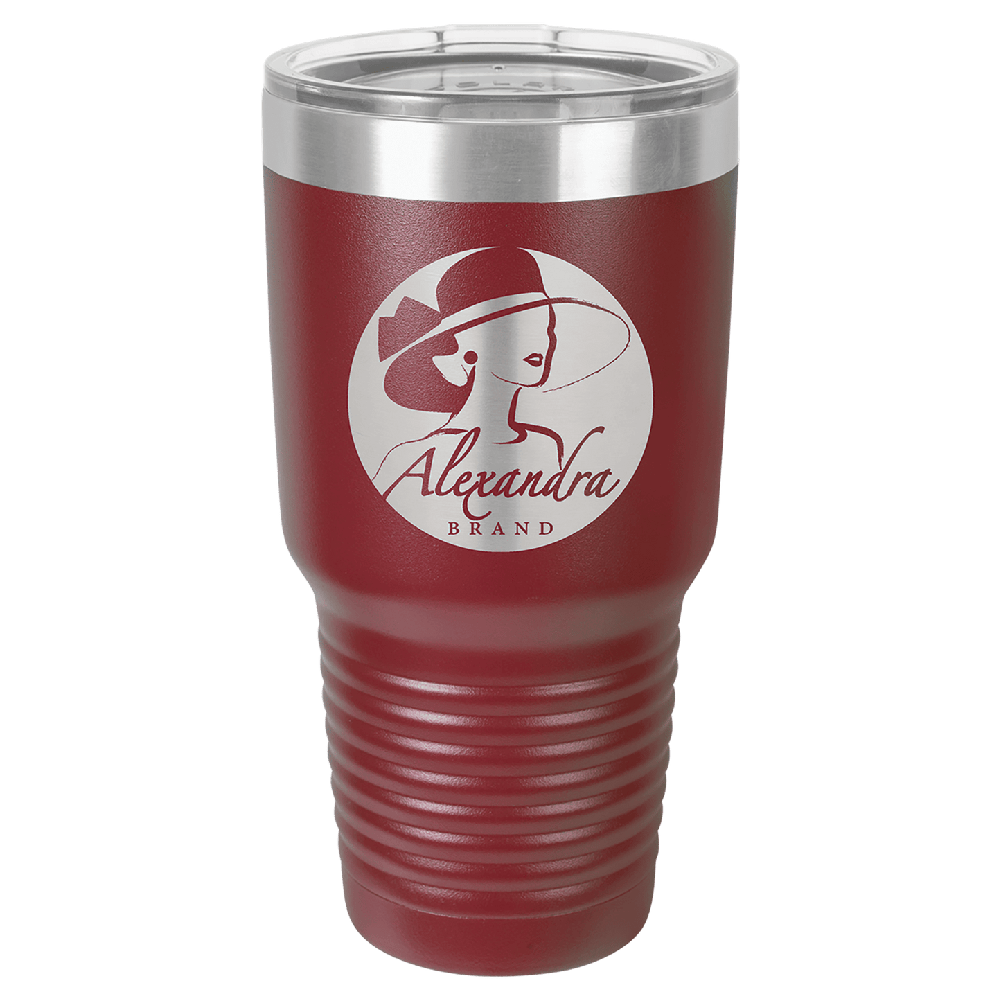 Maroon 30 oz. Polar Camel Ringneck Tumbler with Clear Lid