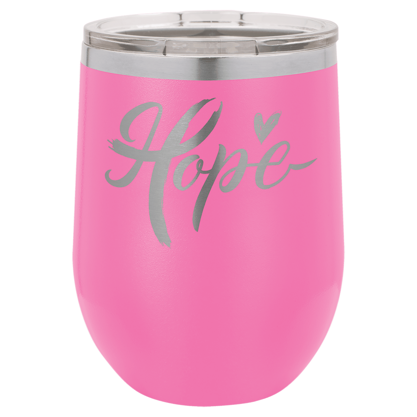 Pink 12 oz. Polar Camel Stemless Tumbler with Clear Lid