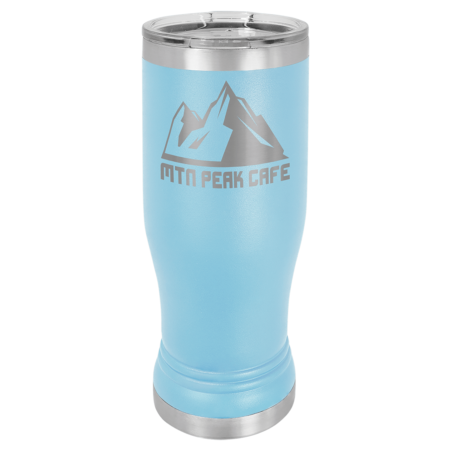 Light Blue Polar Camel 14 oz. Pilsner with Clear Lid