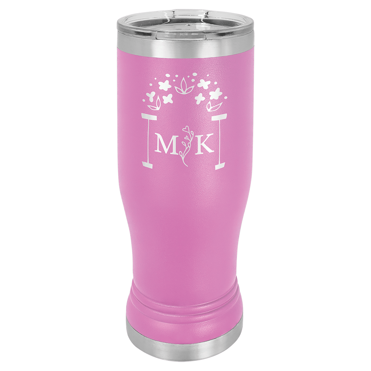 Light Purple Polar Camel 14 oz. Pilsner with Clear Lid