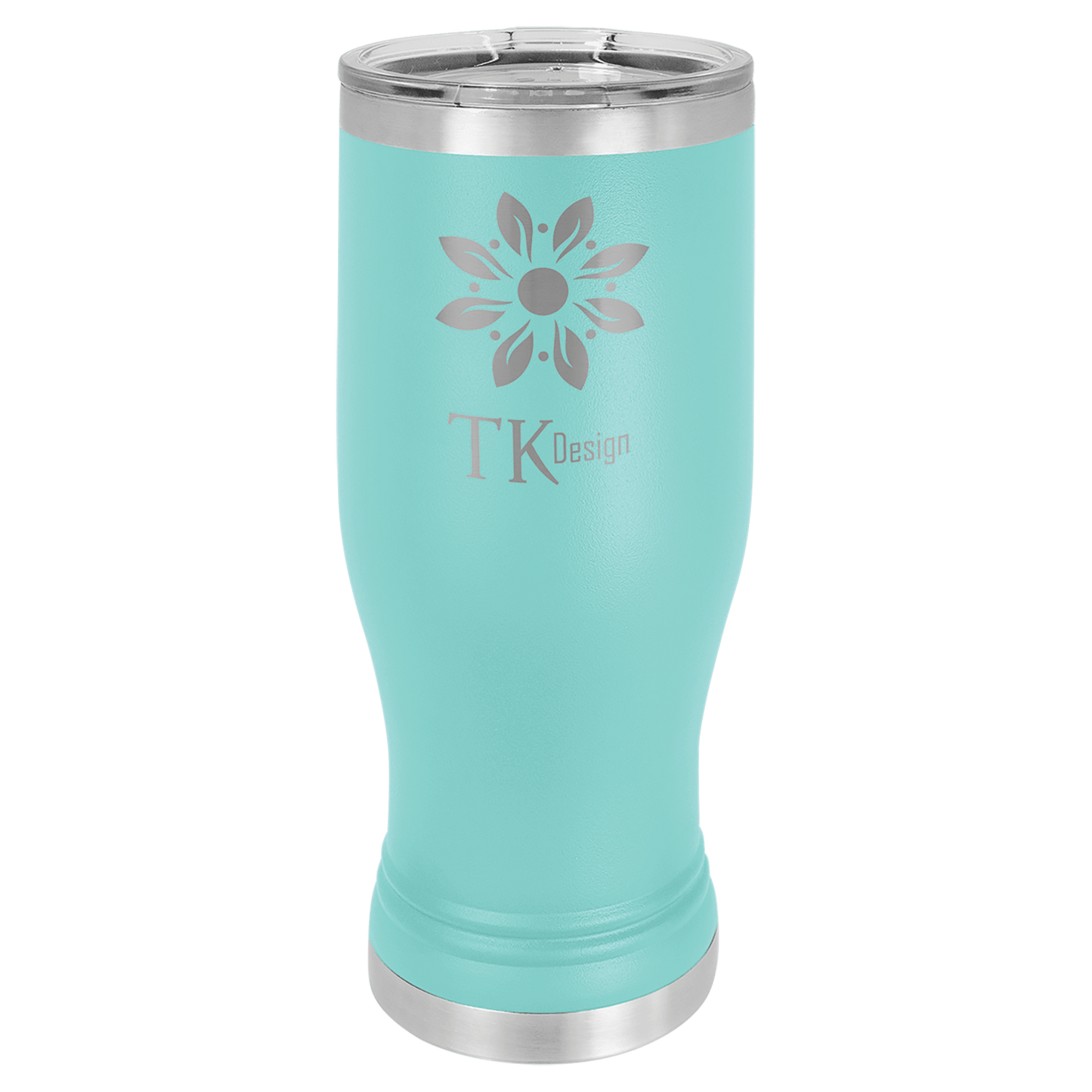 Teal Polar Camel 20 oz. Pilsner with Clear Lid