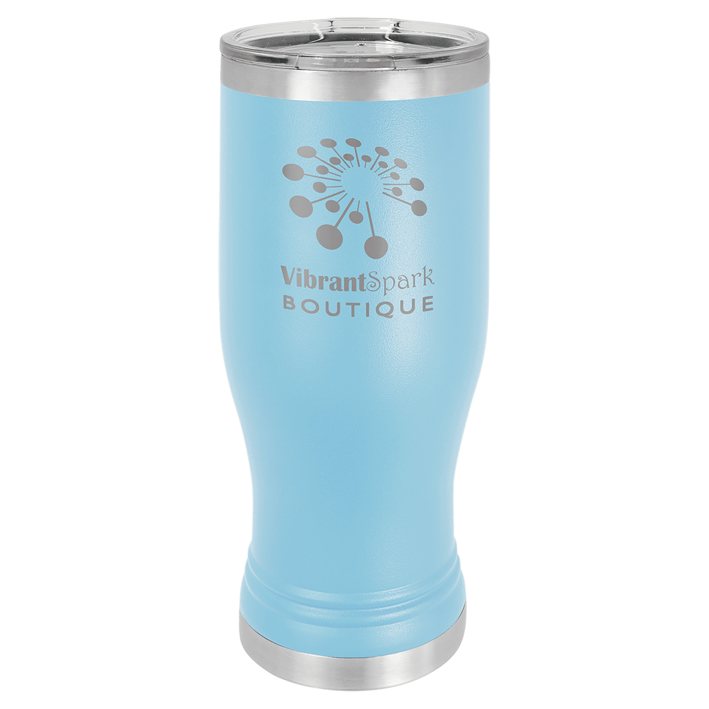 Light Blue Polar Camel 20 oz. Pilsner with Clear Lid
