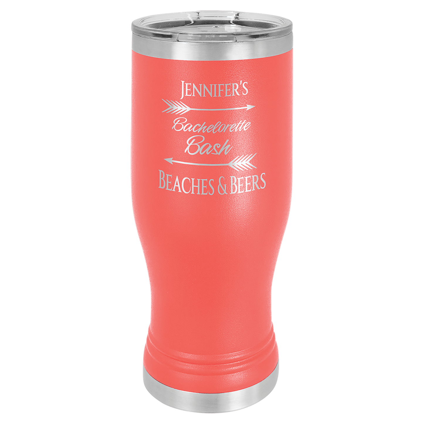 Coral Polar Camel 20 oz. Pilsner with Clear Lid