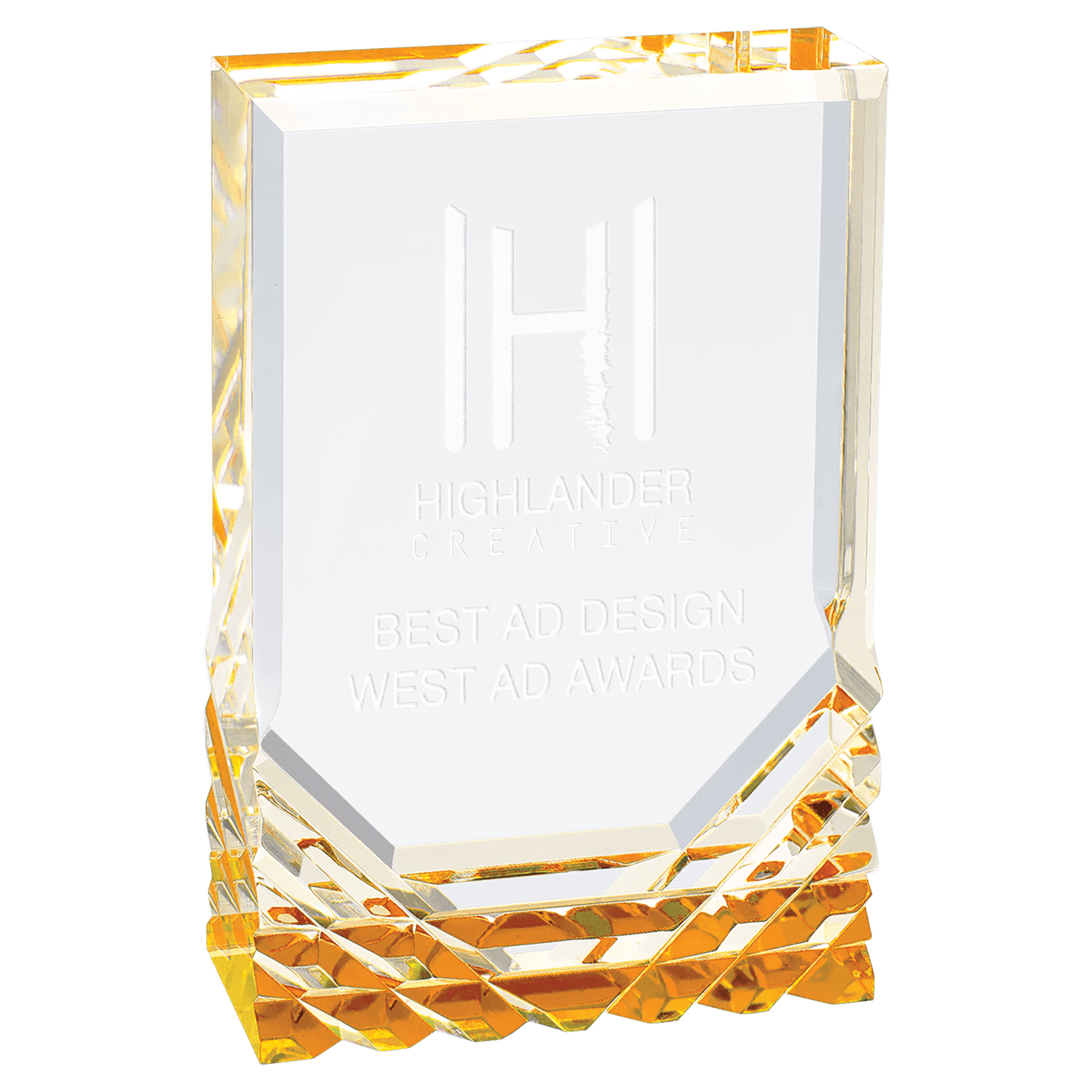 3 1/2" x 5" Gold Jewel Mirage Acrylic