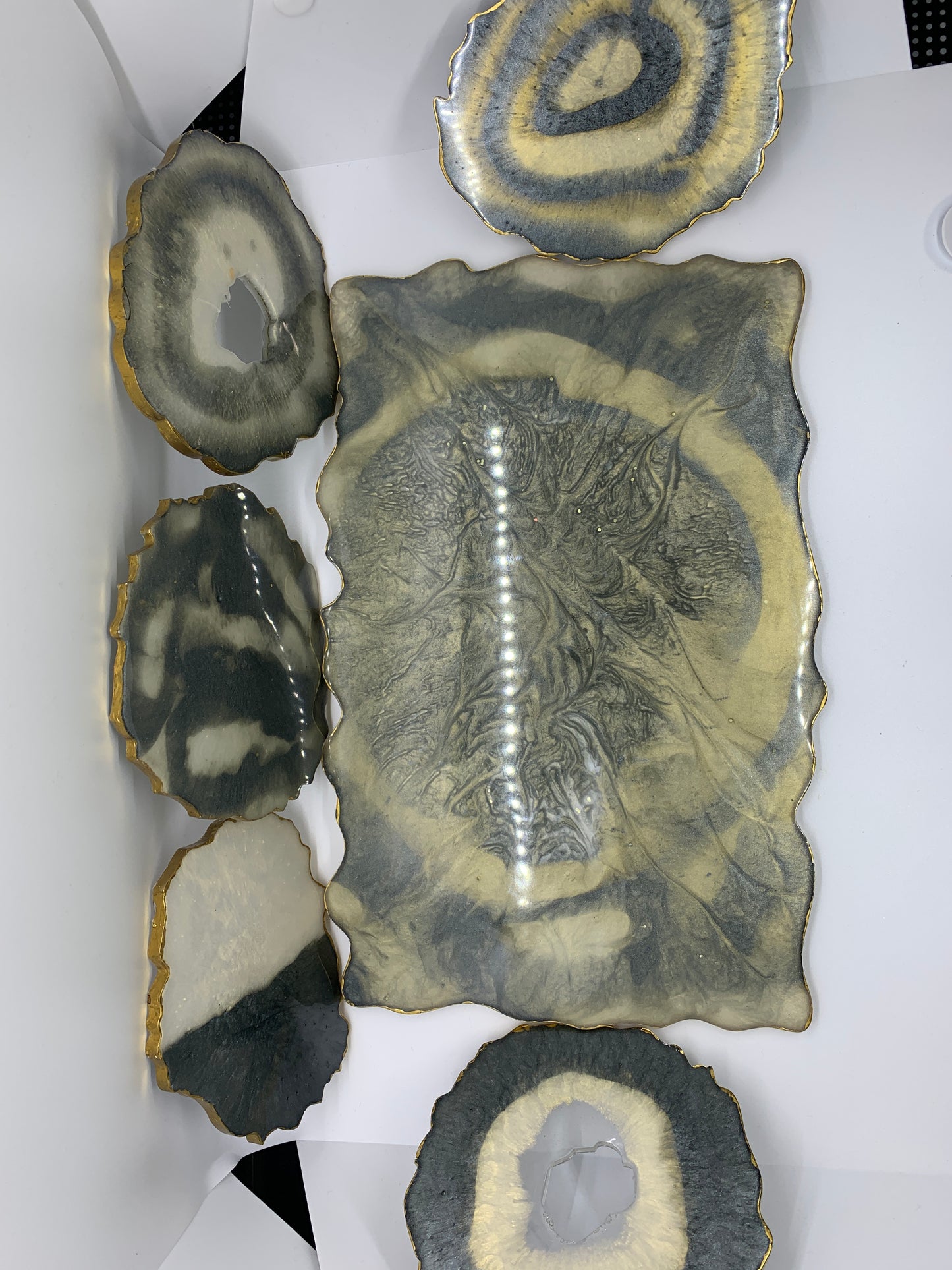 4 Coaster Set With Tray