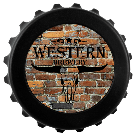 Black Magnetic Bottle-Cap Shaped Bottle Opener