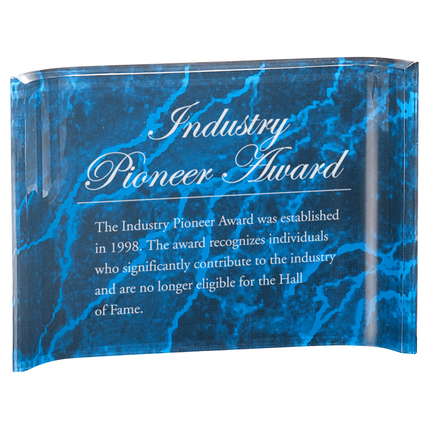 7" x 5" Blue Marble Acrylic Crescent