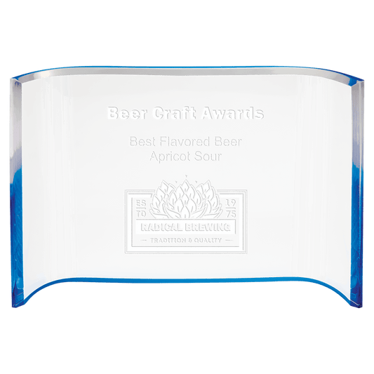 5" x 7" Blue Acrylic Crescent